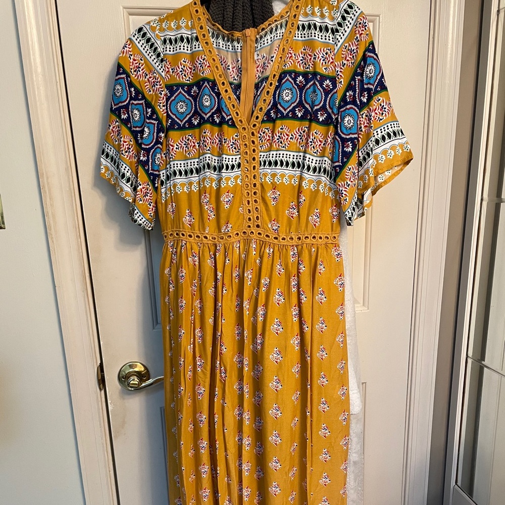 Tribal print maxi dress